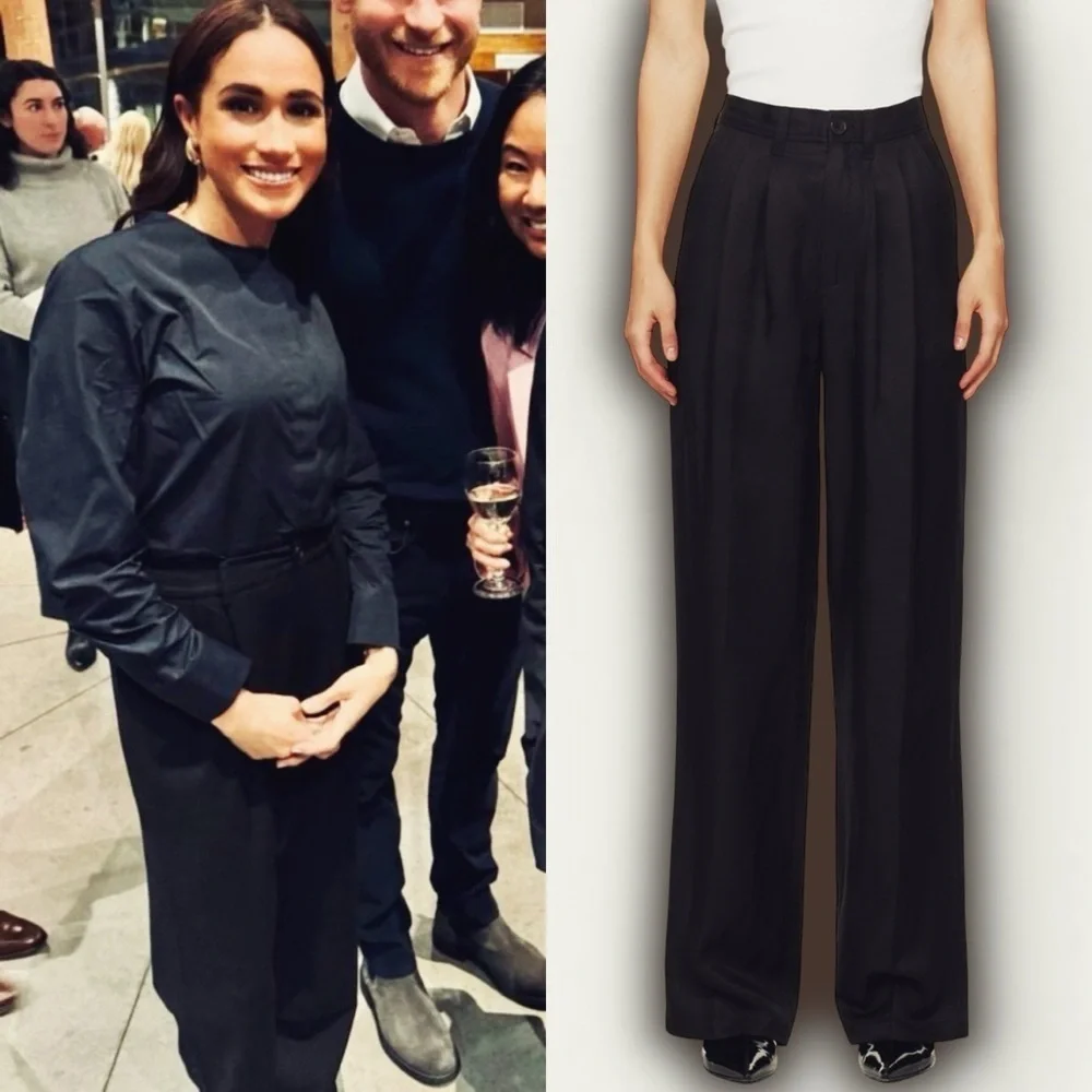 Anine Bing Black ‘Carrie’ Trousers Size 32 = U.S. Women’s 2 ASO Meghan Markle
